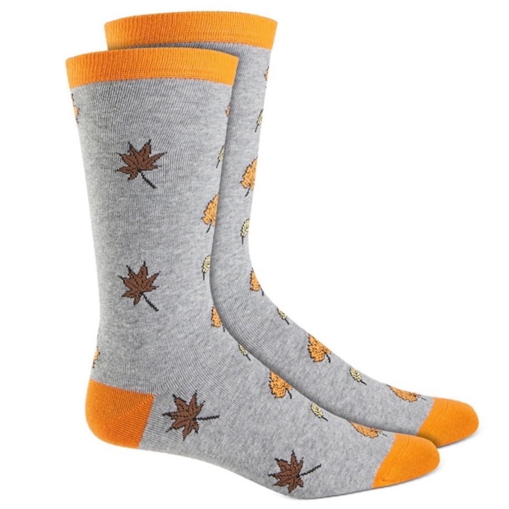 NEW| Men's Club Room Fall Leaves Crew Socks